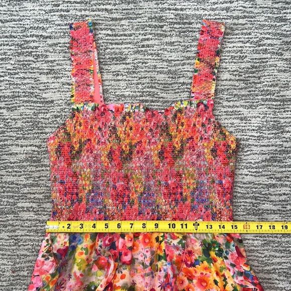 NWT Alice + Olivia Jocelyn Smocked Mini Dress Size 12 - Picture 11 of 16